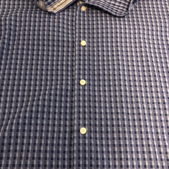 Tailorbyrd Mens Flip Cuff Long Sleeve Button Front Shirt Color Blue Size XL - Picture 4 of 10